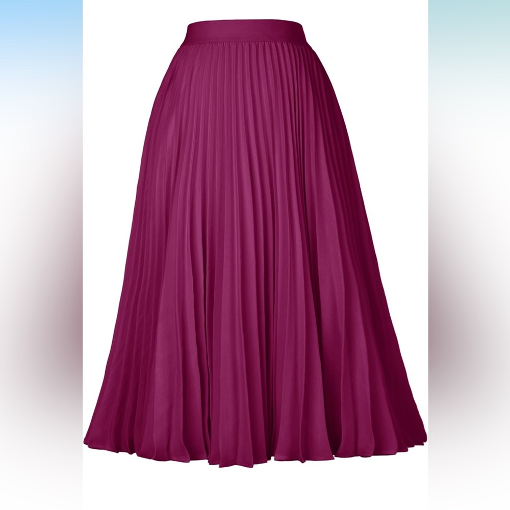 Dark Purple Pleated Skirt